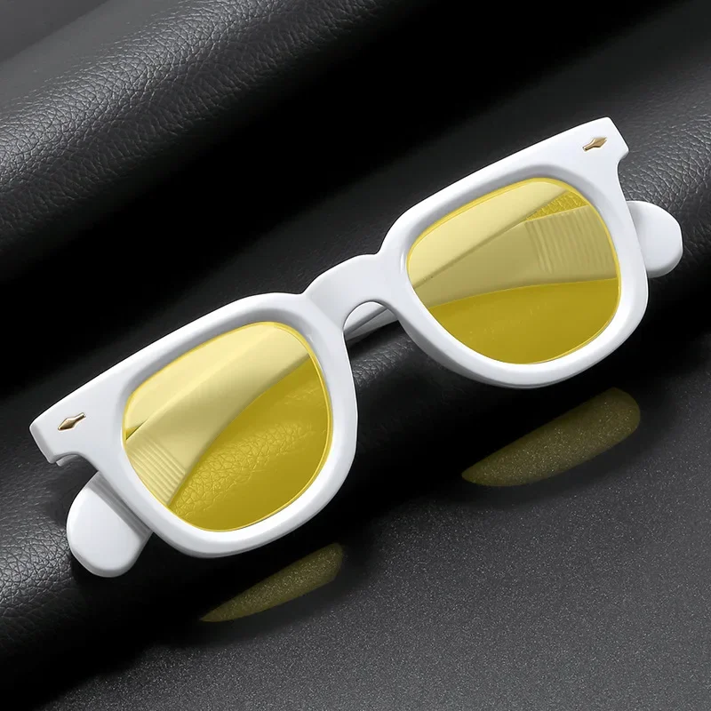 

New Retro Square Night Vision Glasses Fashion HD Anti-blue Light Glasses Neutral New Full Frame Classic Computer Goggles