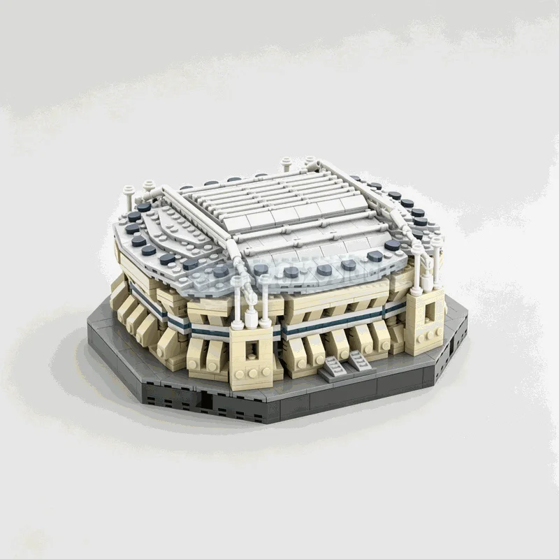 1651PCS Modern Football Stadium Building Blocks Architecture Model DIY Assembly Set Detailed Sports Venue Collection Display Toy