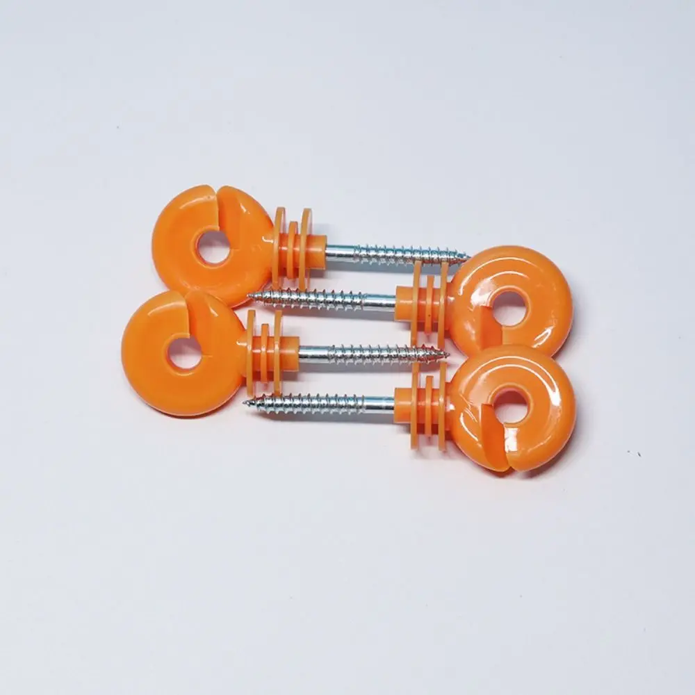 100 قطعة المسمار في الخشب آخر المسمار بزاوية فتحة Sunproof سياج حلقة عازل سياج أداة غير نافذ للمطر سياج كهربائي عوازل