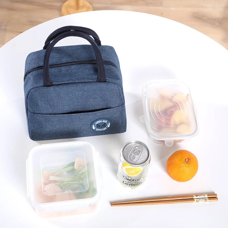 Fashion New Ion Aluminum Foil Insulation Lunch Bags Waterproof Handheld Storage Pack Student Portable Waterproof Picnic Box Bag