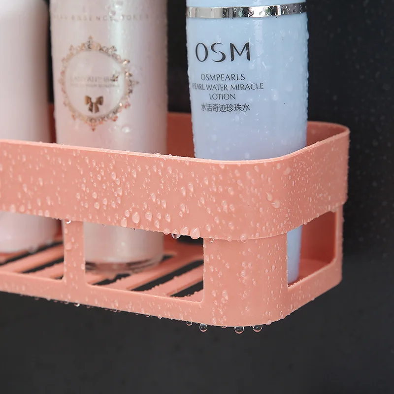 Bathroom Shelf Rack Toilet Adhesive Shampoo Gel Storage Basket Decoration Bathroom Corner Shower Shelf Organizer Accessories