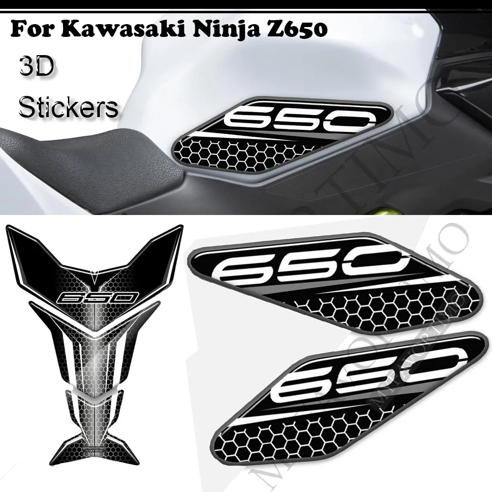 

Motorcycle For Kawasaki Ninja 650 Z Z650 Tank Pad Side Grips Gas Fuel Oil Kit Knee Fairing Fender Protector Stickers 2018-2021