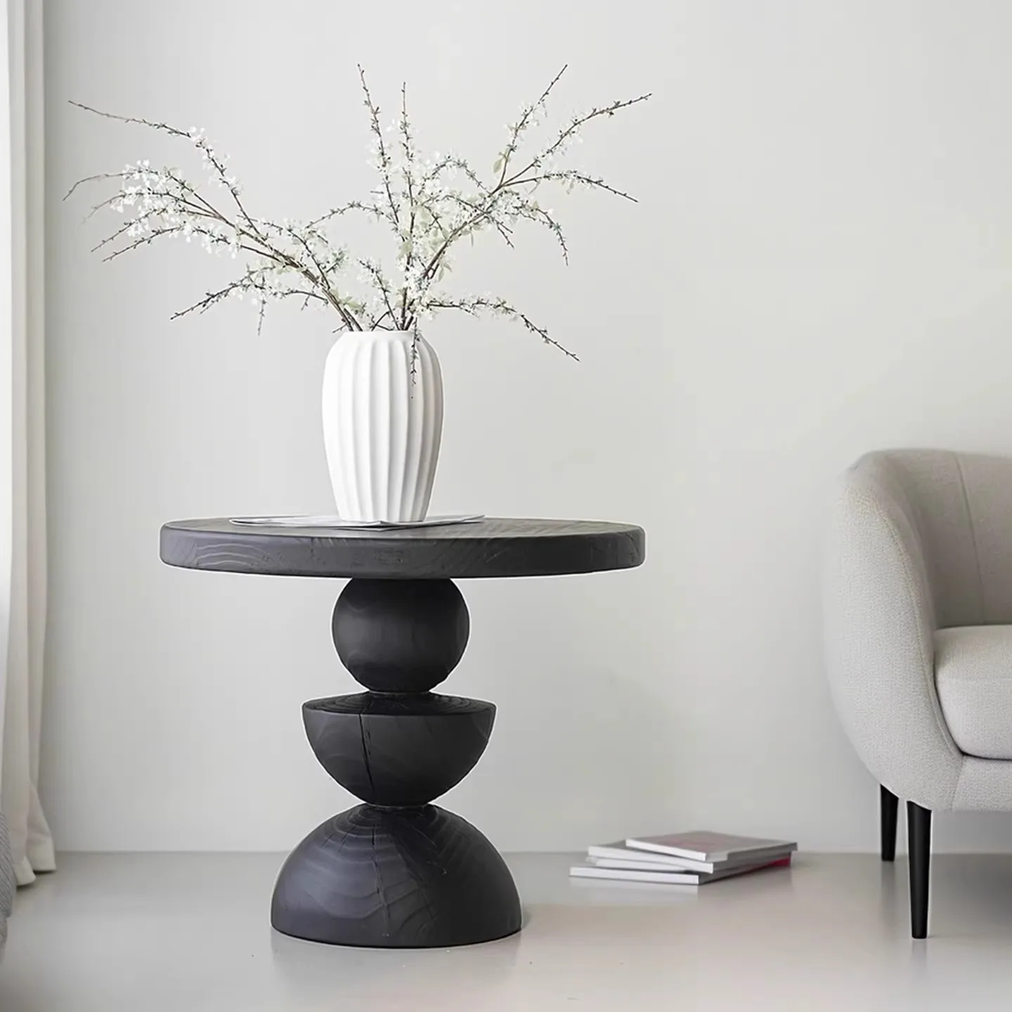 ！@Ji Feng Elegant Solid Wood Small Tea Coffee Table Storage Durable Modern Home Dining Living Room Furniture Customized Color