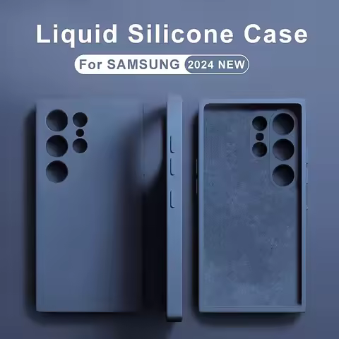Liquid Silicone Soft Case For Samsung S25 Ultra S24 Plus S23 S22 S20 S21 S24 FE Note 20 Ultra Shockproof Protection Phone Cover
