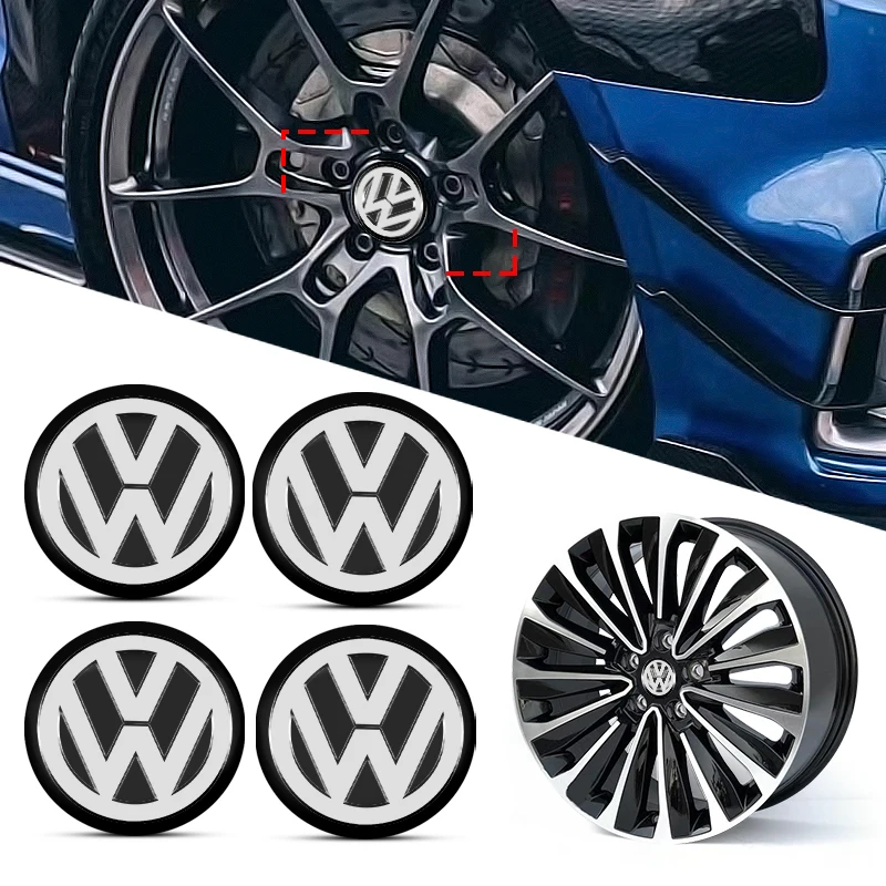 57mm Car Hub Center Cover Car Logo Sticker Car Goods For Volkswagen Jetta MK5 MK6 Golf-4 5 6 7 Passat 3B7 601 171 B5 B6 B7 T4 T5