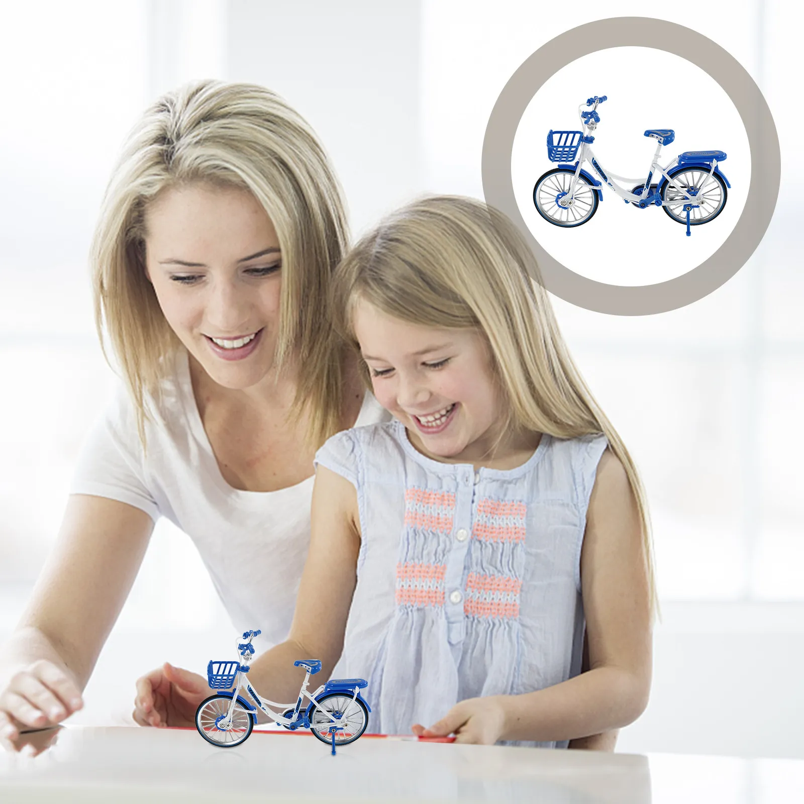 

1Pcs Mini Bike Sculpture Simulation Cycling Desktop Decoration Alloy Art Craft Ornament for Home Office Study