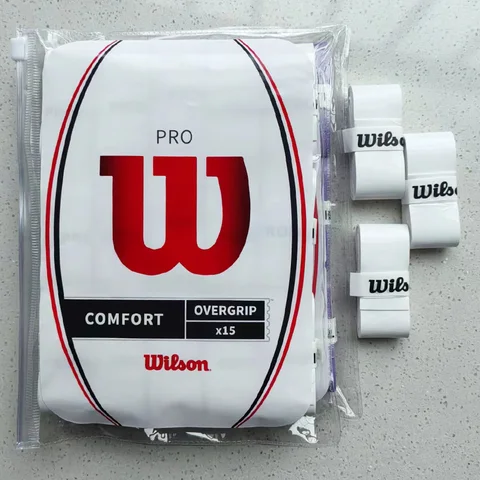 Теннисная обмотка для ракеток Wilson: противоскользящая лента для падела, одинарная обмотка, для тренировок на открытом воздухе, сменная, впитывающая пот, аксессуары для бадминтона