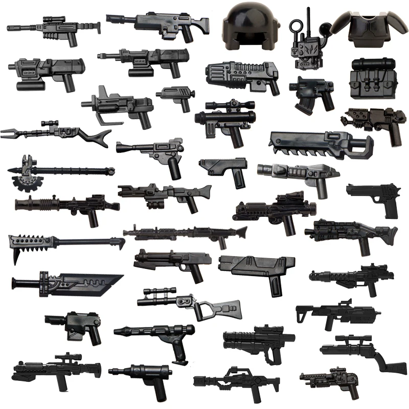 

Military Trooper Force Vanguard Galaxy Weapons Building Blocks MOC Star Movie Characters Solider Figures Accessories Guns Toys