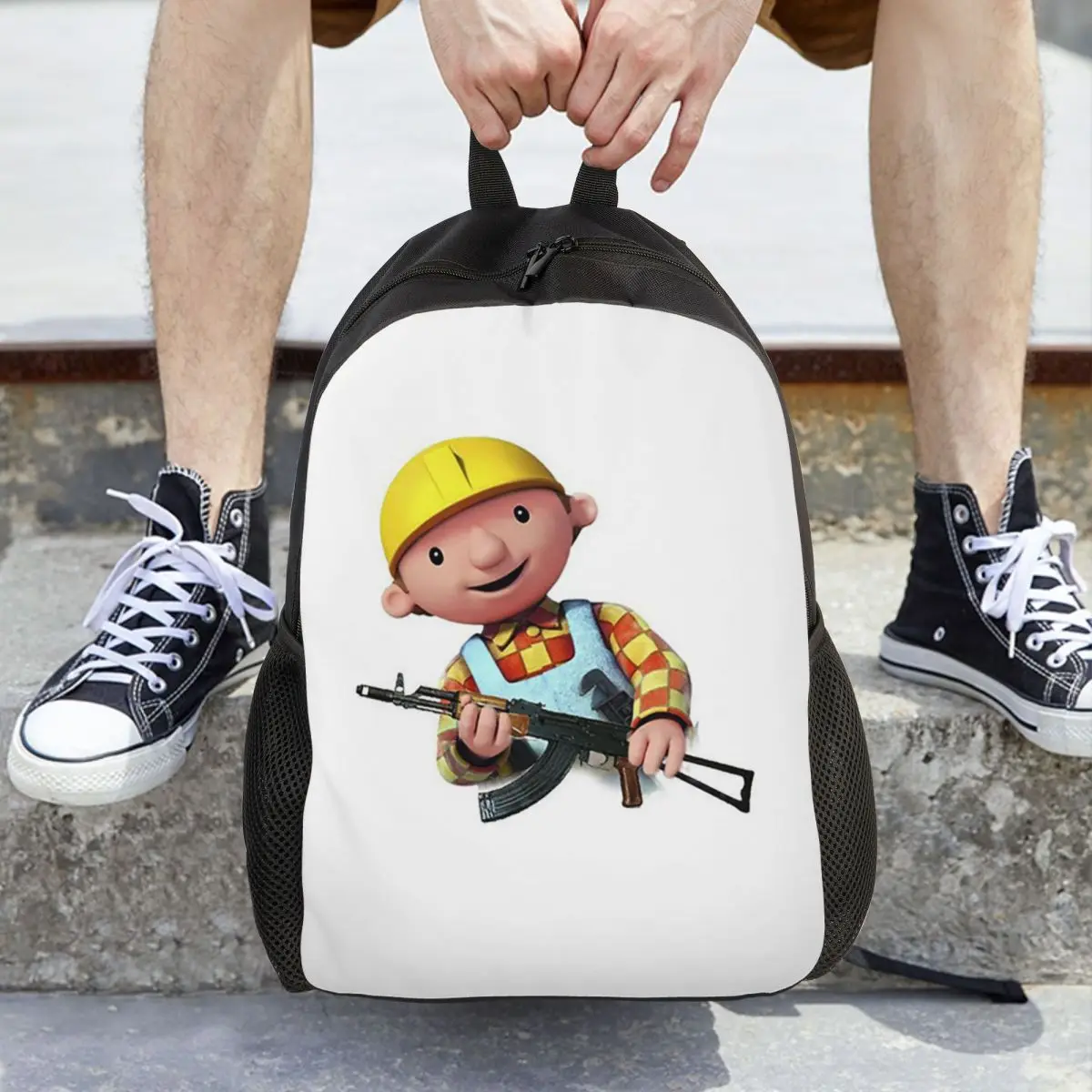

Bob The Builder Backpack Daypack Large Capacity Children BookBag School Bag Shoulder Bags for Men Women