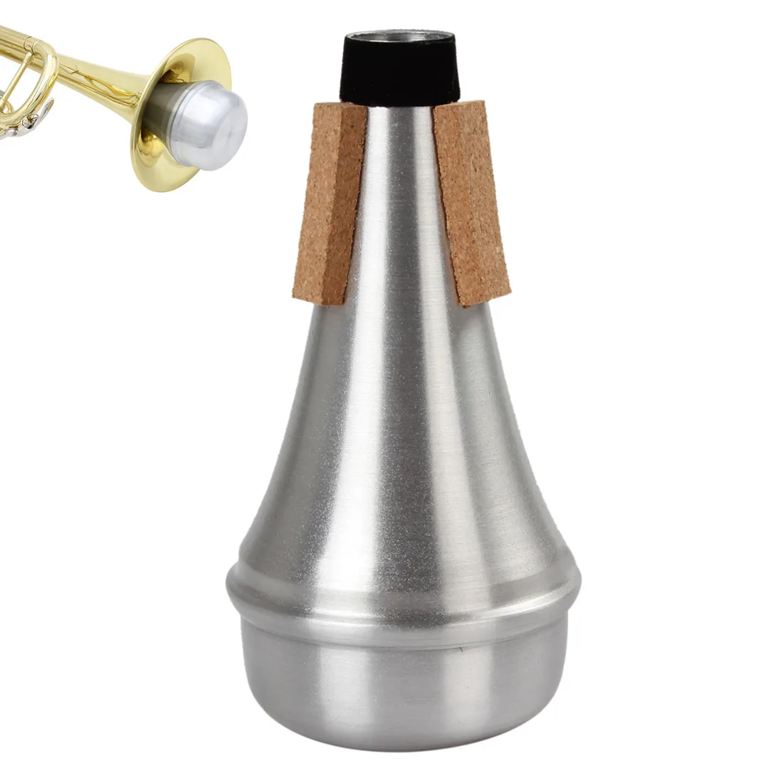 

Aluminum Alloy Silver Trumpet Sound Mute Lightweight Practice Trumpet Silencer Trumpet Accessories