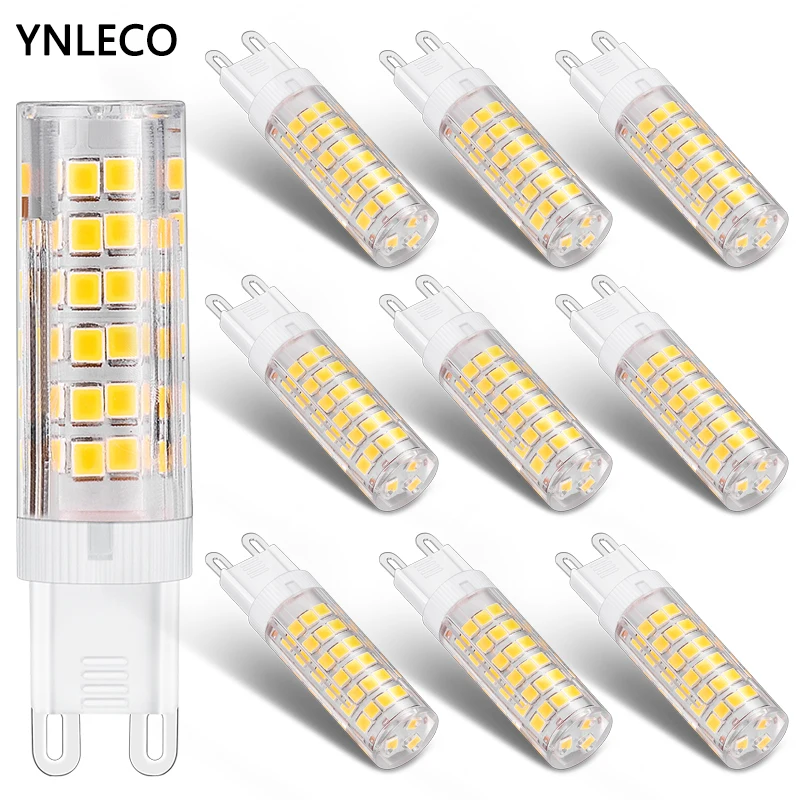 

10 Pack G9 LED 220V 5W 500lm Warm/Cold White G9 LED Light Bulb 75LED 2835 SMD 360 Degree Corn Bulb Equivalent 40W 50W Halogen