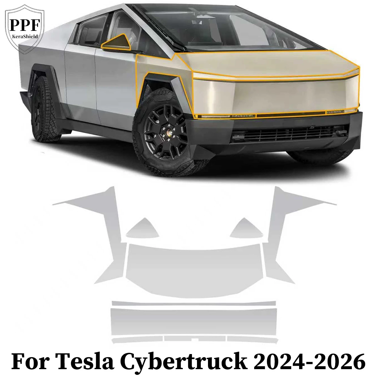 

For Tesla Cybertruck 2024-2026 Precut PPF TPU Car Clear Bra Paint Protection Film Anti-Scratch Repairable Resistant Invisible