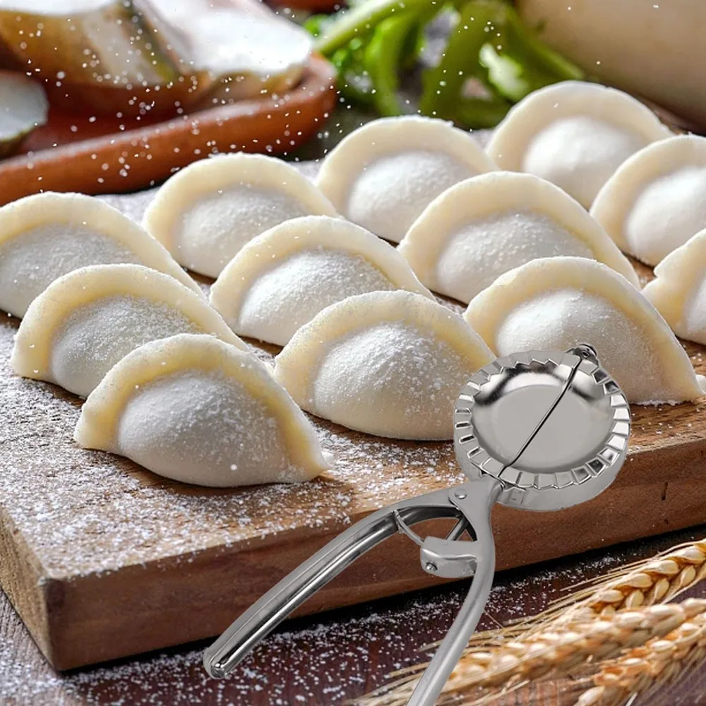 Stainless Steel Dumpling Maker Press Silver Multifunctional Dumpling Mold Long Handle Easy Clean Dumpling Press Mold