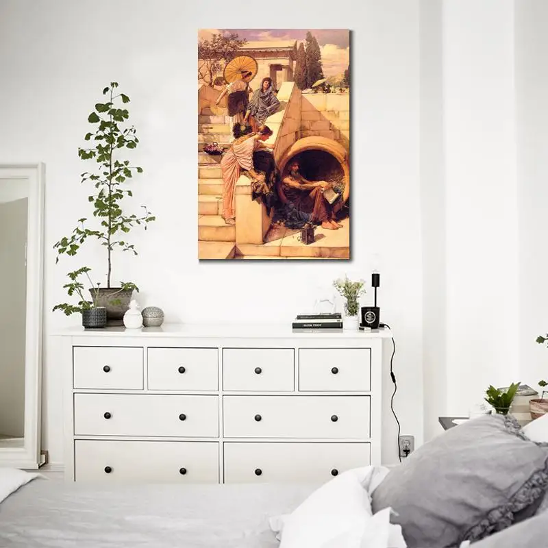 Diogenes John William Waterhouse painting for bedroom decoration High quality