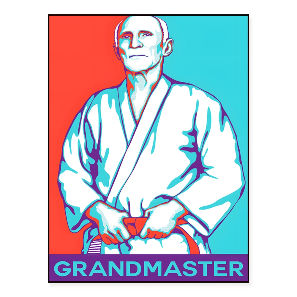 

Helio Gracie BJJ Pop Art Poster Brazilian Jiu-Jitsu Master Vintage Poster Wall Art Home Decor Print Canvas Painting