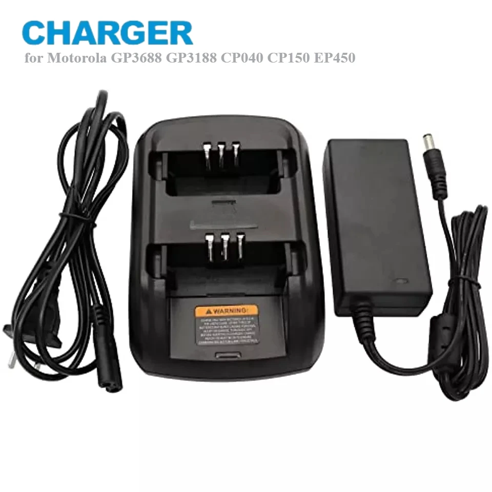 Ni-MH Ni-CD Li-ion Battery 2 Way Rapid Desktop Charger for Motorola GP3688 GP3188 EP450 CP380 CP040 CP140 CP150 CP200 PR400