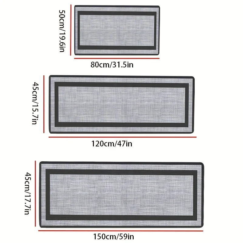 1 szt. Prosty dywan kuchenny, flanelowa mata podłogowa bez maszyna do uszczelniania, nadaje się do kuchni na drzwiach przedpokoju