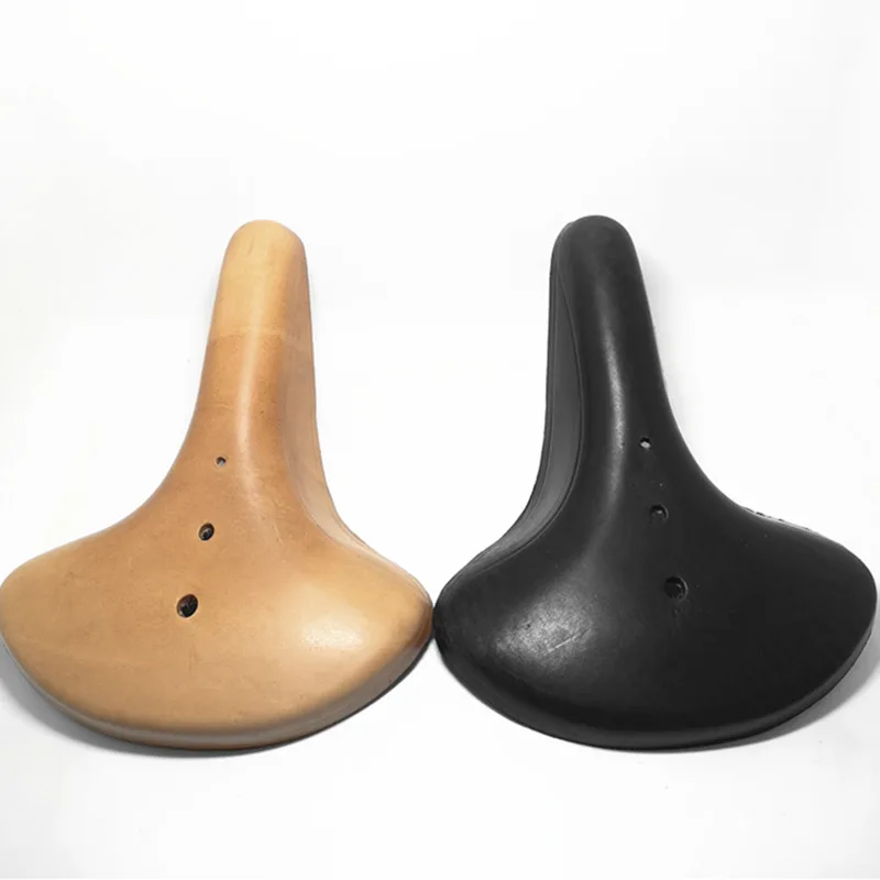 P2 Retro Bicycle Saddle 100% Leather, Bicycle Saddle Accessories 4colors Optional 26.5*21.5cm