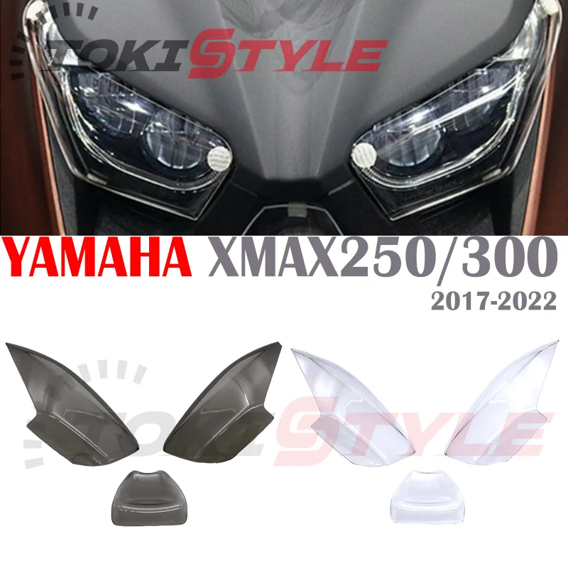 Fits For XMAX300 XMAX250 XMAX 250 300 2018 2019 2020 2021 2022 Motorcycle Accessories Headlight Protector Cover Screen Lens