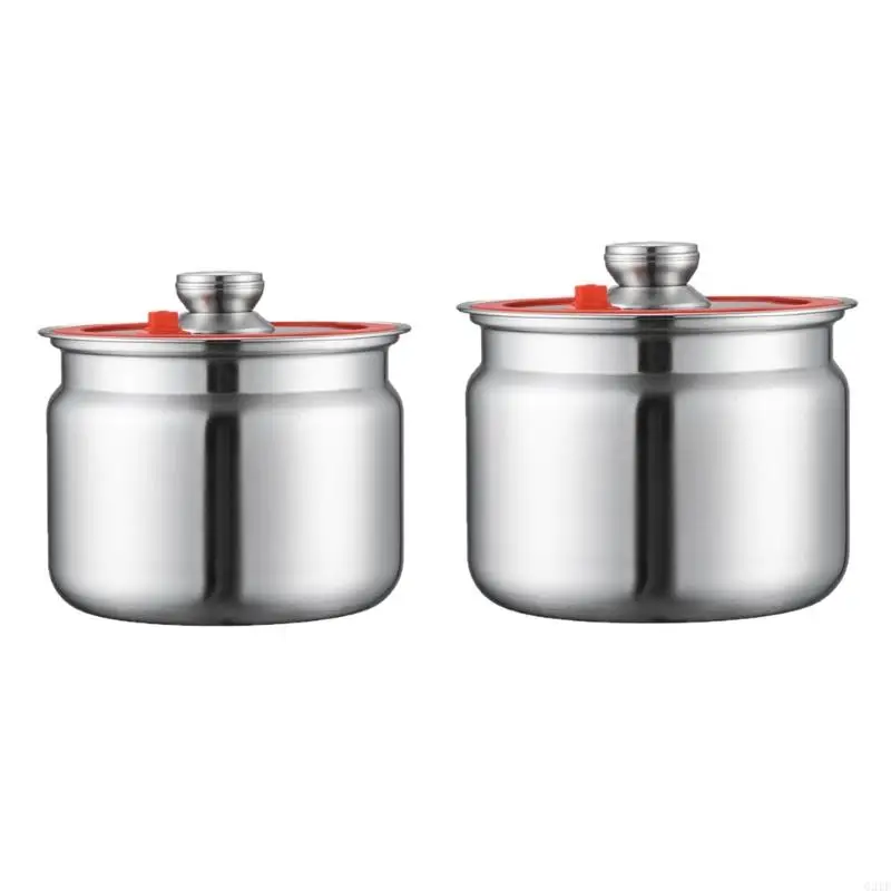 

Leakproof Stainless Steel Kitchen Storage Jars Rustproof Large Capacity Airtight Containers for Dry Foods Grains Coffee