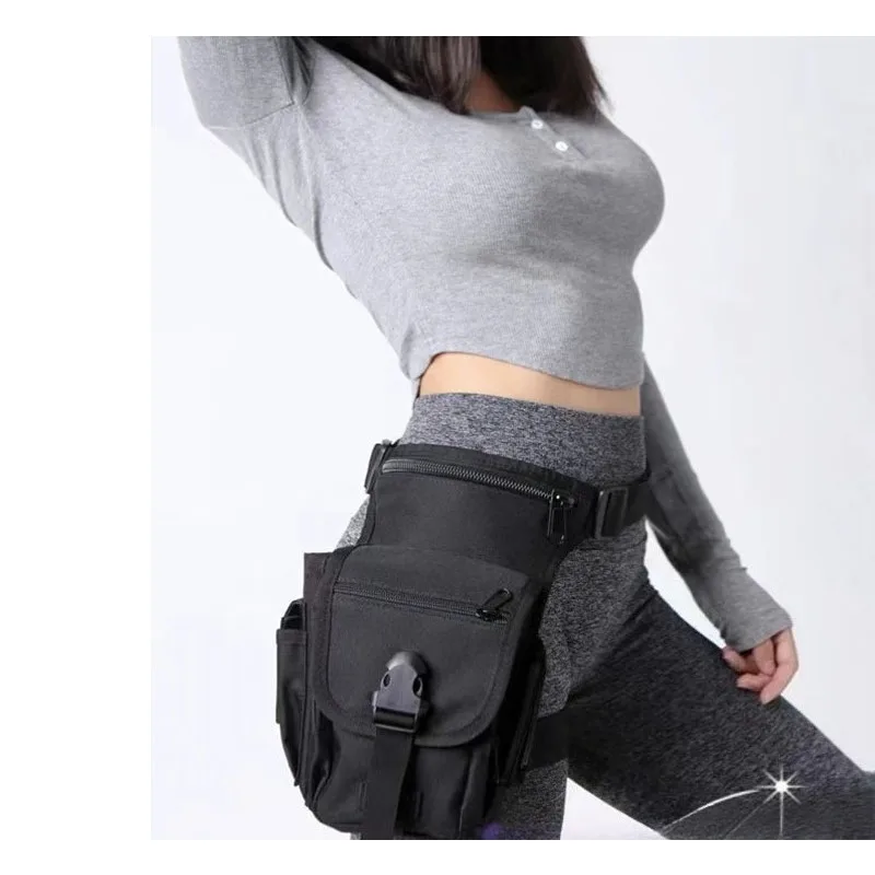 Men's Leg Bag Multifunctional Waist Pack Adjustable Thigh Belt Hiking Sports Cycling Waterproof Nylon Bag Motorcycle Backpack