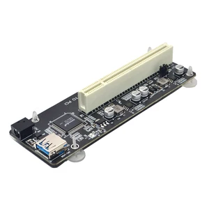 PCIE PCI-E PCI Express X1 untuk PCI Riser Kartu Bus Kartu Efisiensi Tinggi Konverter Adaptor USB 3.0 Kabel untuk Desktop PC ASM1083 Chip 12 best sales pci e - №11