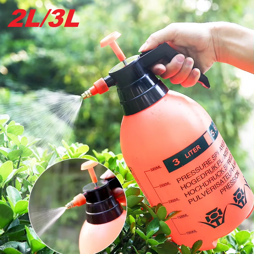 2L/3L Portable Hand Pressure Water Sprayer Garden Sprayer Disinfection Spray Bottle Plants Sprinkler Car Wash Spray Watering Can