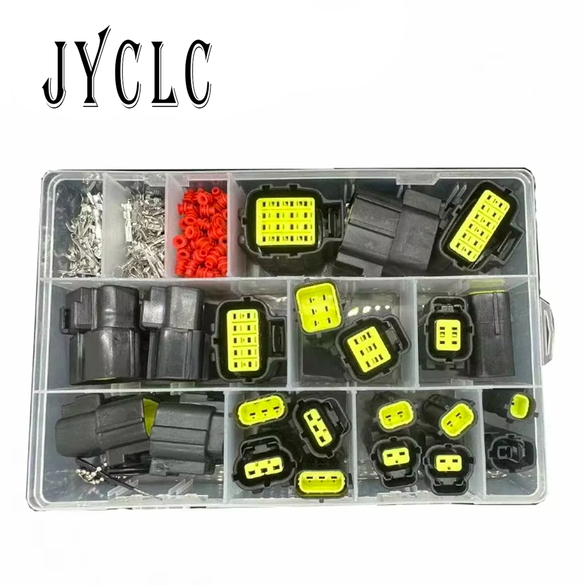1 Set AMP Car 1.8 mm 1/2/4/6/8/10/12/16 Pin Waterproof Plug  Connector Sets Kits with Crimp Terminal and Rubber Seals