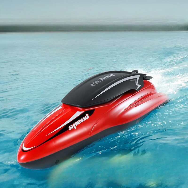 RC Speed Boat Modelo com Controle Remoto, Brinquedo Iate Elétrico, Terminado Corrida Presente