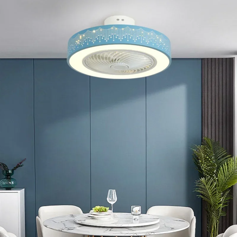 

NEW Lamp 110V Iron Hollow E Bedroom Dining Room Ceiling Fan All-in-One Light