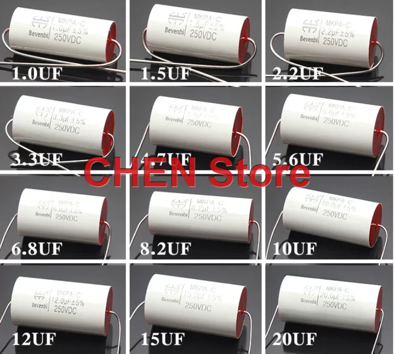 10PCS/lot free shipping BEVENBI MKPA-C 250V 0.68uF-20uF metallized polypropylene polyester film frequency divider capacitor