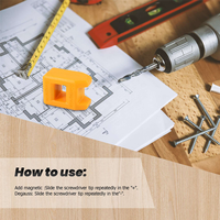 A79I Screwdriver Magnetizer Degaussing Demagnetizer Magnetic Practical Pick Up Tool Color:Yellow