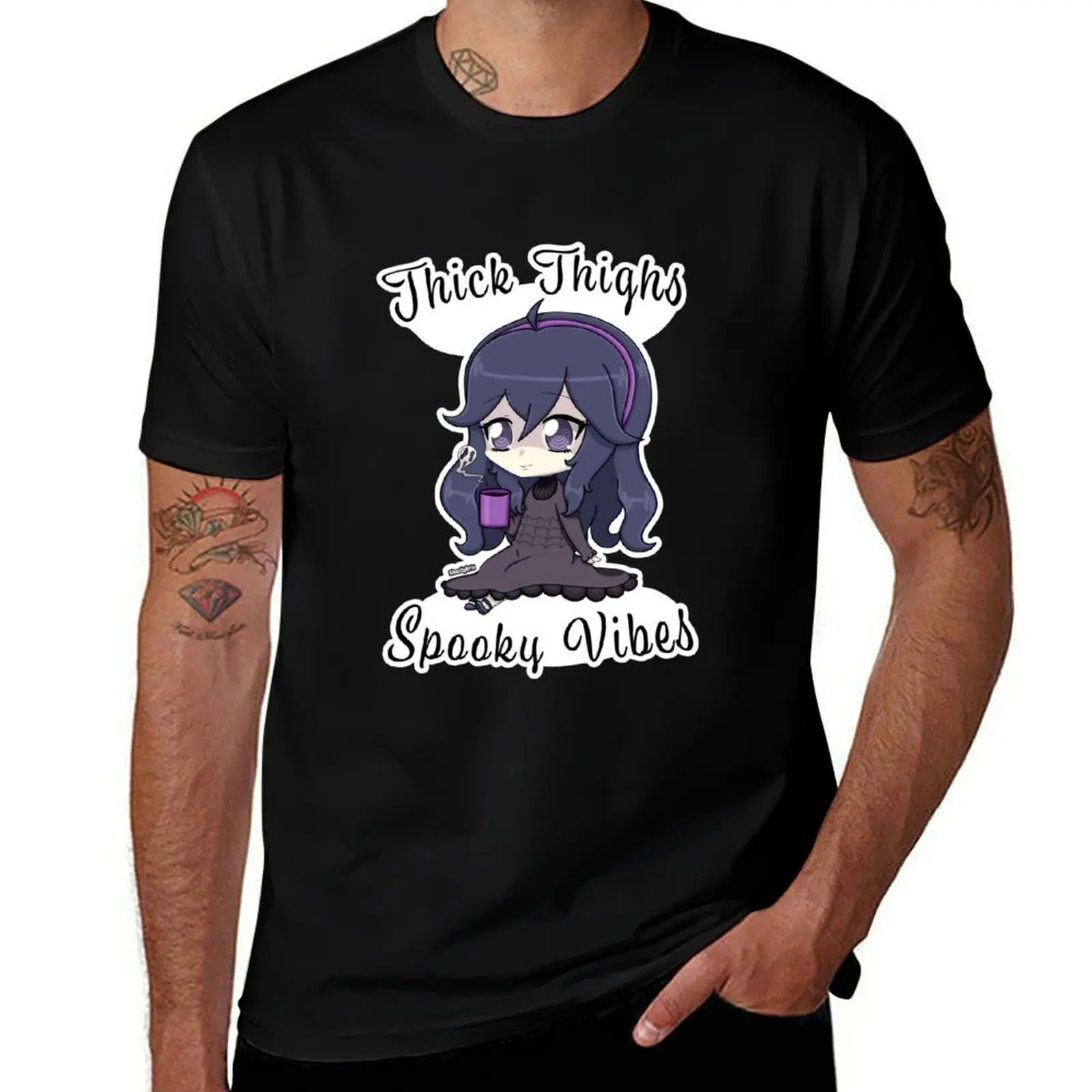 

Hex Maniac Thick Thighs Spooky Vibes T-Shirt man t shirts graphic anime t shirts oversize t shirt man plain T-shirt