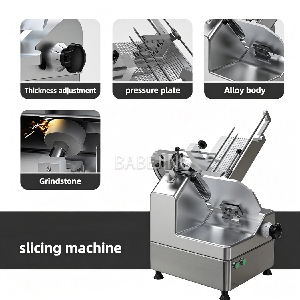 Automatic Meat Cutting Slicer Commercial Frozen Slicer Machine for Mutton Beef Roll Butcher Deli Store