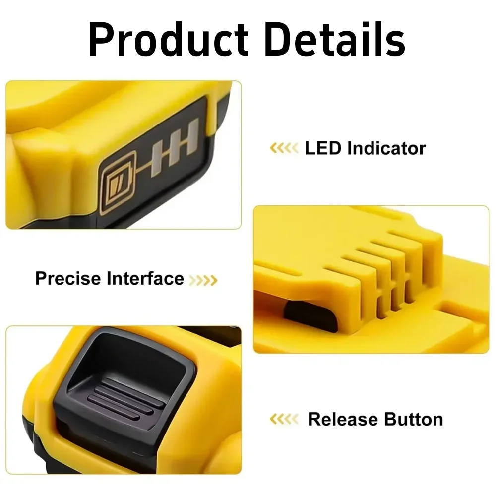 Do elektronarzędzi DeWalt 20V bateria 4000mAh akumulator litowo-jonowy zamiennik DCB200 DCB205 DCB206 DCB184 DCB201