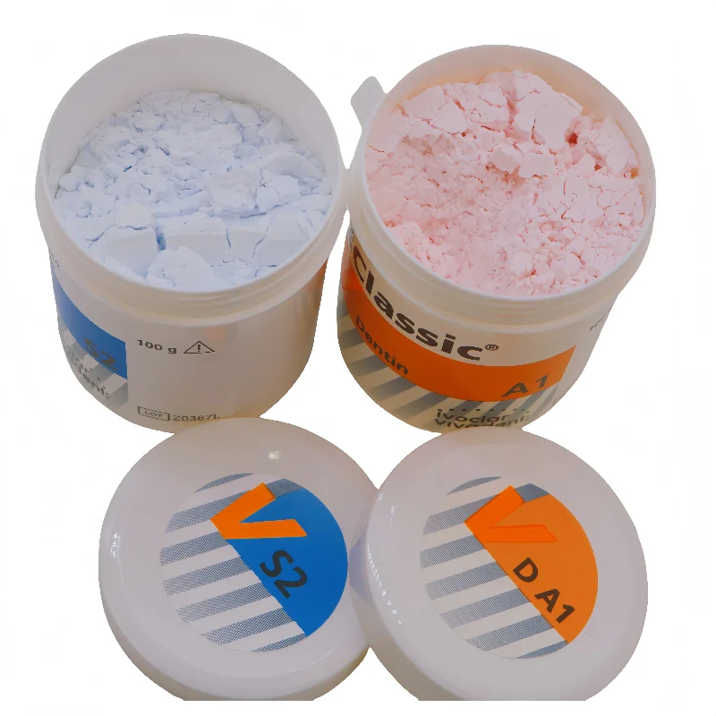 100g/bottle Dental Ivoclar Vivadent IPS Classic V Ceramic Powder Dentin Incisal Transparent Porcelain Powder Dentistry Materials