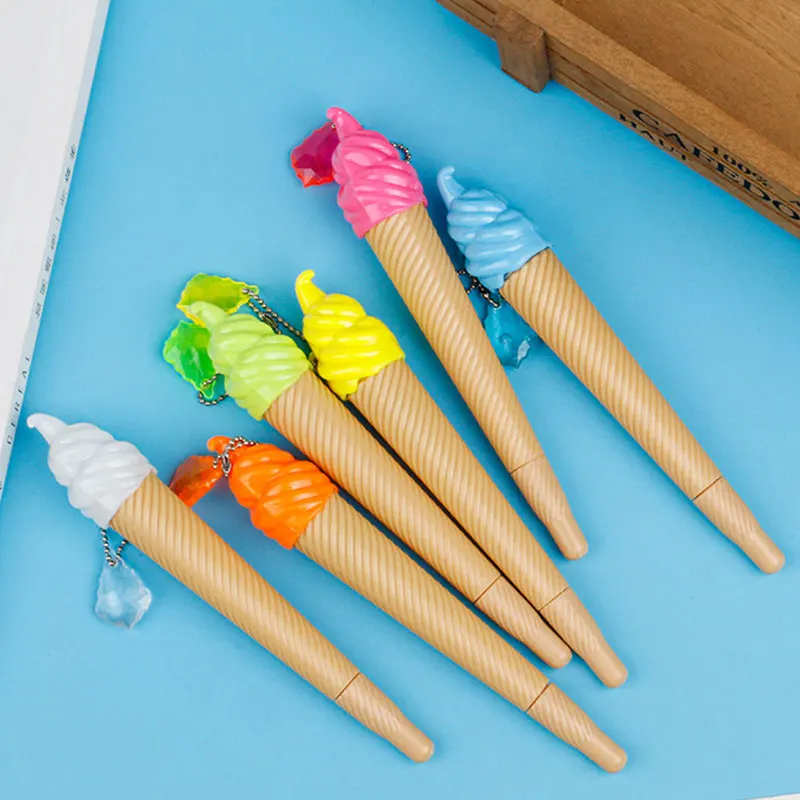 Imagem -05 - Canetas Bonitos para Crianças Novidade Canetas Gel Canetas Sorvete Funny School Supplies Kawaii Ballpoint Item Girl Stationery Student Gift Prize Pcs Novidade