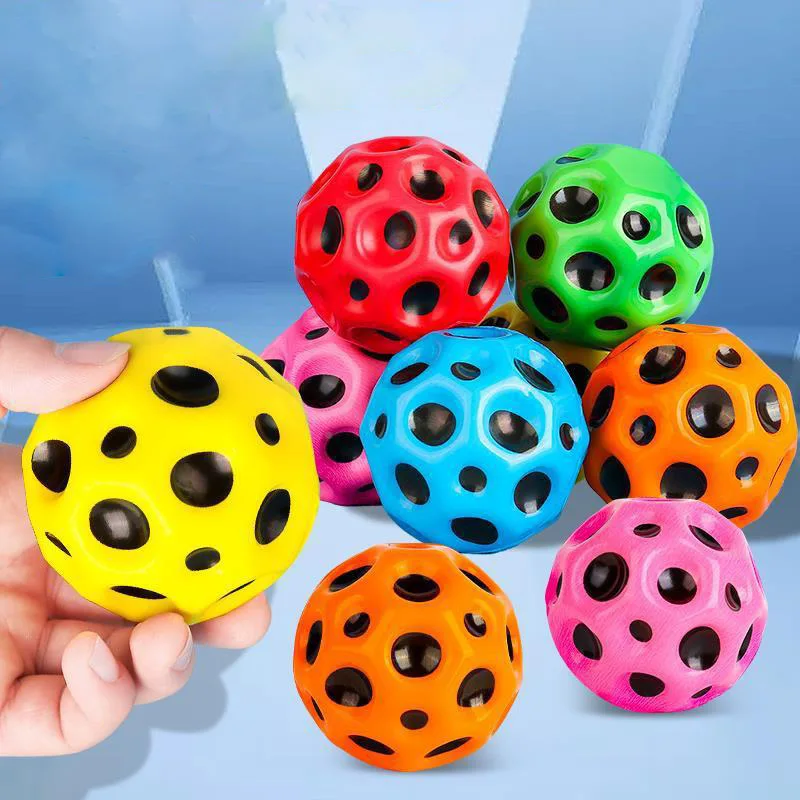 Bolas de goma para niños, bolas hinchables para saltar, bolas de rebote alto para niños, Bola de primavera para exteriores, alivio del estrés, bola con agujero, juegos de fiesta