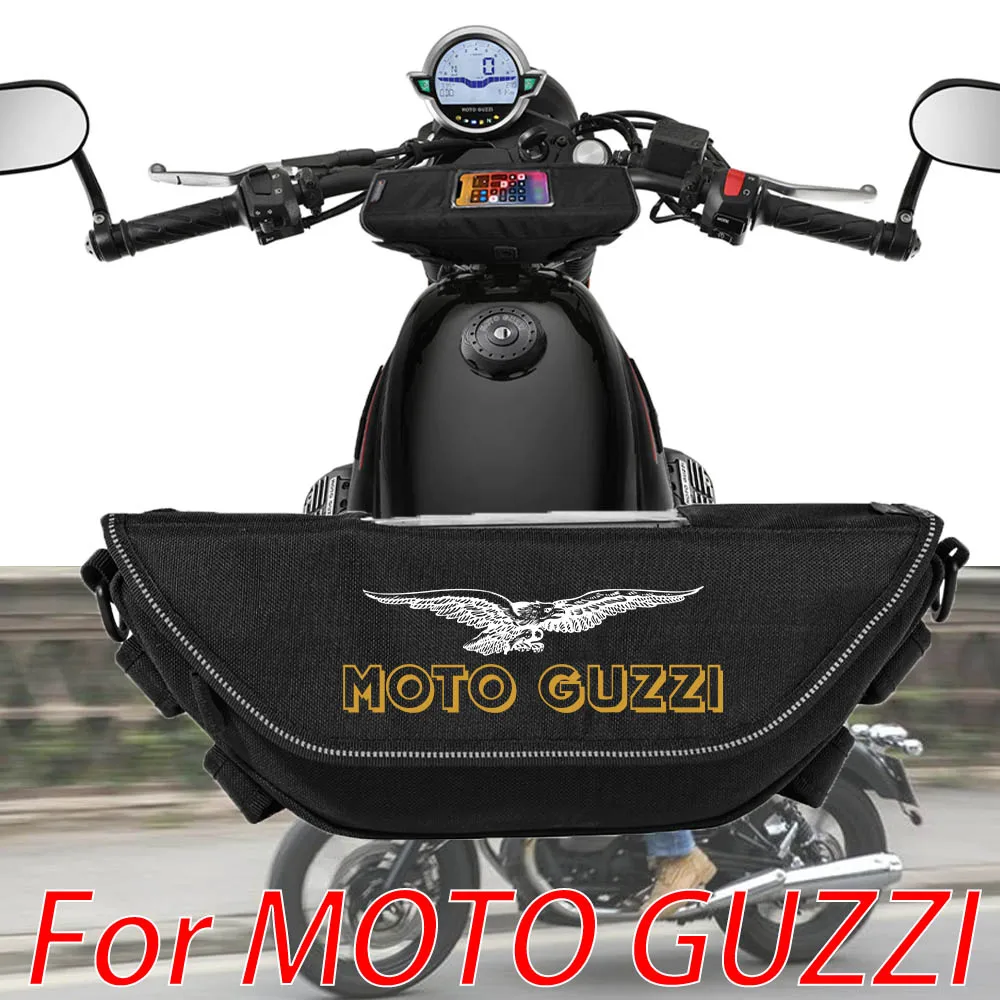 

Для Moto Guzzi V7 V9 V85TT Ретро празднование мотоциклетный аксессуар водонепроницаемый и пылезащитный руль сумка для хранения навигации