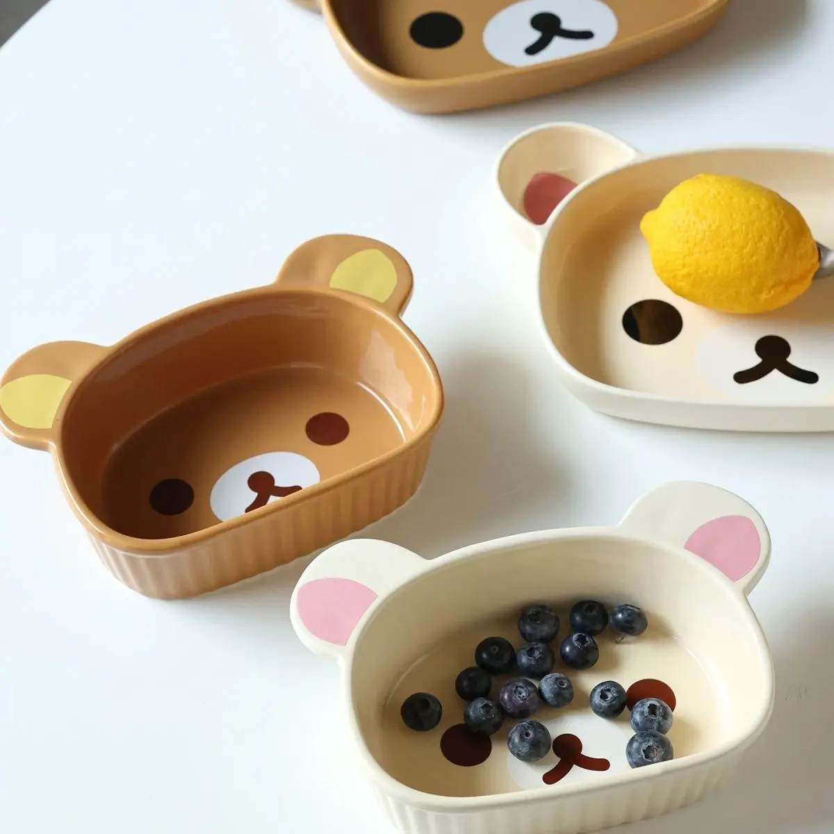 Japanische Rilakkuma süße Keramik-Backschale Reisschale Salat- und Obstschale Geschenk Kawaii