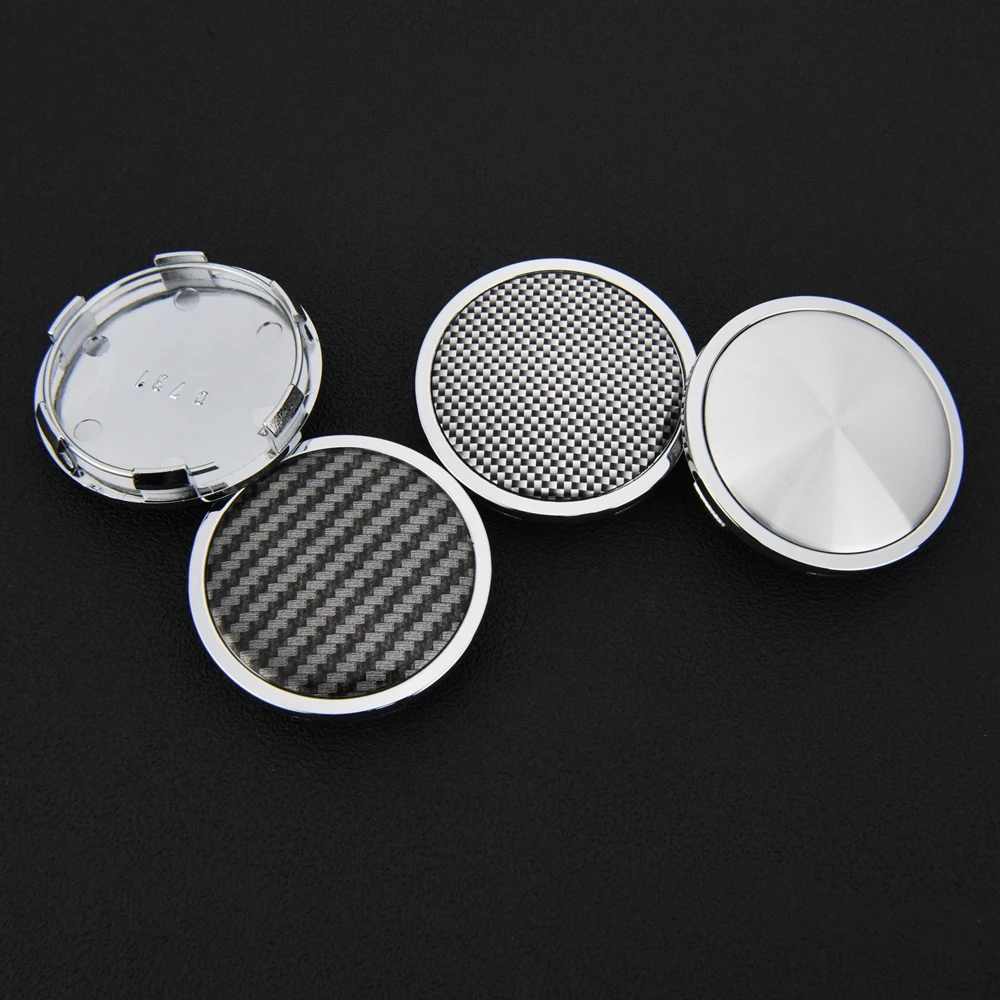 4PCS JDM Sport Wheel Cap 65mm OD & 60mm Clip Blank Emblem Rim Caps Wheel Center Caps Car Cover Hub Cap Black & Silver & Red