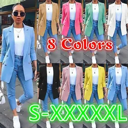 New Autumn Winter Women Blazer Coat Long-Sleeved Small Suit Temperament Professional Slim Top Jacket 2024 New Women Suit Outwear