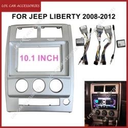 10.1 Inch For JEEP LIBERTY 2008-2012 Car Radio Stereo GPS MP5 Android Player 2 Din Head Unit Fascias Dash Frame Install