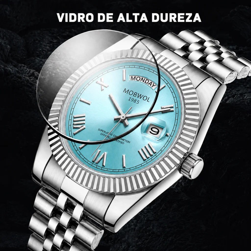 MOBWOL Fashion Date Quartz Couple Watches Diamond Luxury Watch For Men Women Waterproof Stainless Steel Wristwatch