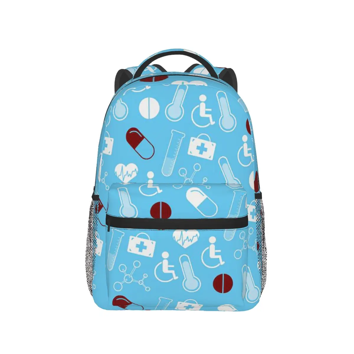 

Medical Equipment Pattern Backpack Hot Sale Daypack Large Capacity Kids BookBag School Bag Shoulder Bags for Men Women