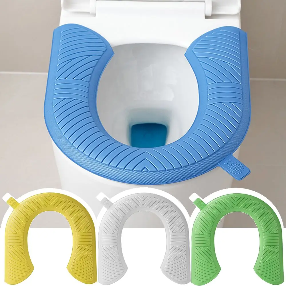 Soft Toilet Seat Cover Non-Slip Thickened Toilet Seat Cushion With Handle Easily Cleanable Toilet Seat Pad All Seasons