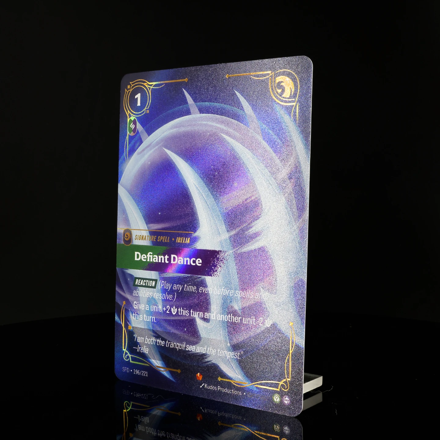 3pcs/set Defiant-Dance SFD-196 LOL Riftbound Signature Spell Card