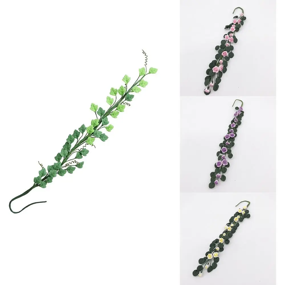 고품질 1:12 인형 집 미니어처 미니 인형 액세서리 매력적인 플라스틱 시뮬레이션 장미 꼬치 내구성 인형 집 모델