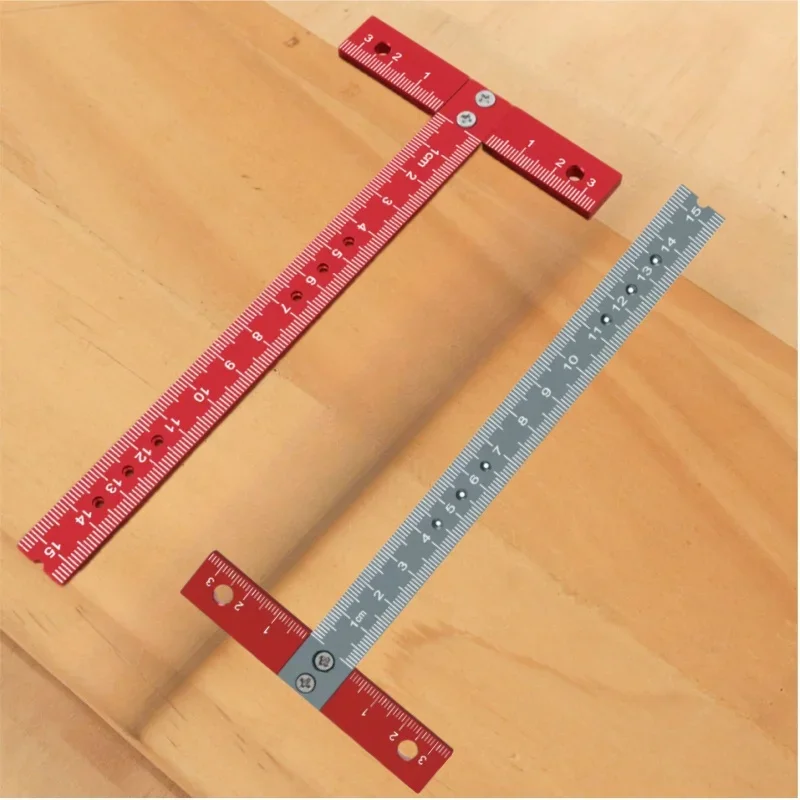 

Т-образный набор из алюминиевого сплава Квадратная, деревообрабатывающая Т-образная маркировочная линейка - 170 мм x 85 мм - Высокоточная линейка-компаньонная линейка Деревянные инструменты