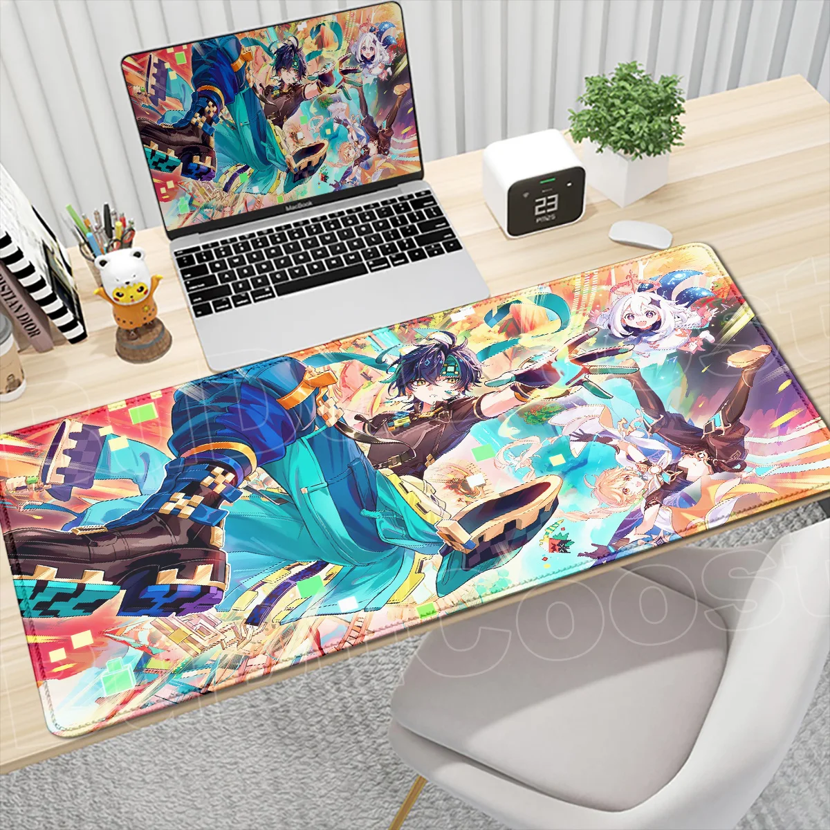 HD طباعة Genshin Impact 5.8 أنشطة الصيف لوحة الماوس Kinich Ineffa Mousepad لوحة ماوس للألعاب حصيرة لوحة المفاتيح كبيرة أنيمي حصيرة مكتبية
